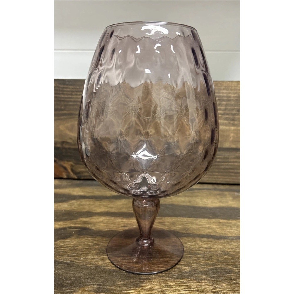 9" Empoli Optic Glass Large Goblet Vase
